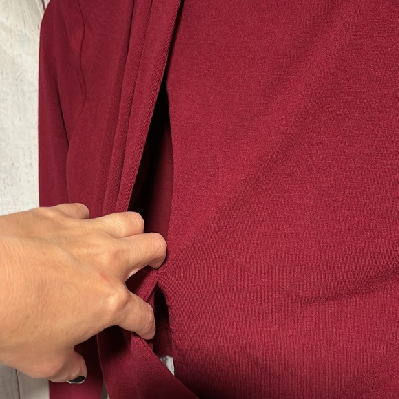 NWT ASTR Asymmetrical Pleated Cutout Mock Neck Top - Picture 7 of 11